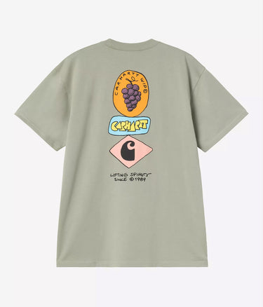 CARHARTT WIP STACKED GRAPES T-SHIRT I036902 SHADY GREEN - Shoelosophy