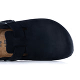 BIRKENSTOCK BOSTON BS SCHWARZ 059463 HERGESTELLT IN DEUTSCHLAND GEÖLTES LEDER - Shoelosophy
