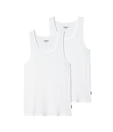 CARHARTT WIP A-SHIRT I033227 WHITE RIBBED MEN'S RIBBED TANK TOP - Shoelosophy