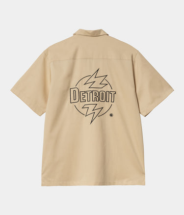 CARHARTT WIP ABLAZE SHIRT I033690 CORNSILK SCHWARZ - Shoelosophy