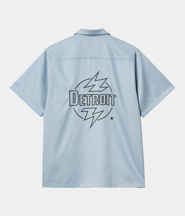 CARHARTT WIP ABLAZE SHIRT I033690 MISTY SKY BLACK - Shoelosophy