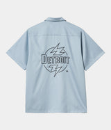 CARHARTT WIP ABLAZE SHIRT I033690 MISTY SKY BLACK - Shoelosophy
