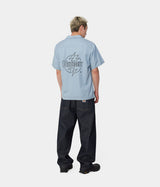 CARHARTT WIP ABLAZE SHIRT I033690 MISTY SKY BLACK - Shoelosophy