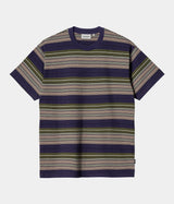 CARHARTT WIP COBY T-SHIRT I032995 STRIPER TYRIAN YARN DYED - Shoelosophy