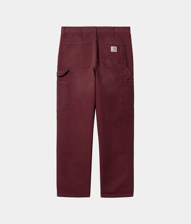 CARHARTT WIP DOUBLE KNEE PANT I031501 MALBEC AGED CANVAS - Shoelosophy