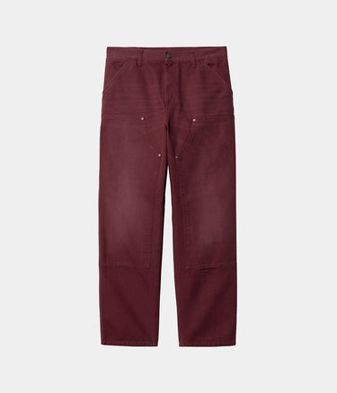 CARHARTT WIP DOUBLE KNEE PANT I031501 MALBEC AGED CANVAS - Shoelosophy