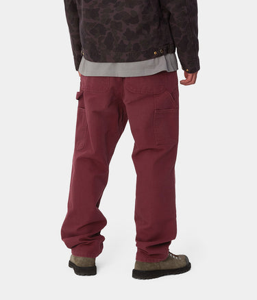 CARHARTT WIP DOUBLE KNEE PANT I031501 MALBEC AGED CANVAS - Shoelosophy