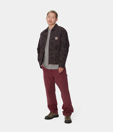 CARHARTT WIP DOUBLE KNEE PANT I031501 MALBEC AGED CANVAS - Shoelosophy