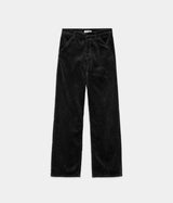 CARHARTT WIP WOMENS SIMPLE PANT I033889 CORDUROY BLACK - Shoelosophy