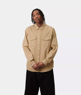 CARHARTT WIP SANTA FE CHEMISE I034384 DUSTY HAMILTON BROWN - Shoelosophy