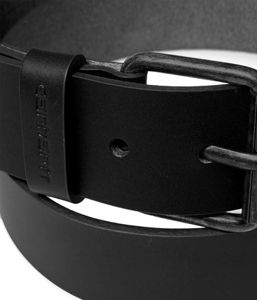 CARHARTT WIP SCRIPT BELT I030992 BLACK MADE IN ITALY MEN'S BELT - Shoelosophy