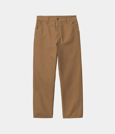 CARHARTT WIP シンプル パンツ I031220 ハミルトン ブラウン リンスド キャンバス - Shoelosophy