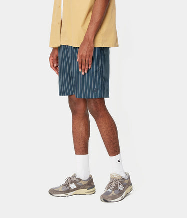 CARHARTT WIP SLATER BADEHOSE I031536 CASON STRIPE BLAU - Shoelosophy