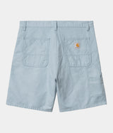 CARHARTT WIP WALTER 싱글 니 쇼츠 I033583 코튼 린넨 미스티 스카이 린스 - Shoelosophy