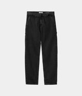 CARHARTT WIP WOMEN PIERCE PANT I025268 BLACK STONE WASHED DENIM JEANS DONNA WORK - Shoelosophy