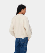 CARHARTT WIP WOMENS AMERICAN SCRIPT SWEATSHIRT I033649 MOONBEAM - Shoelosophy