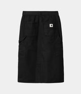 CARHARTT WIP WOMENS DOUBLE KNEE SKIRT I033773 BLACK RINSED - Shoelosophy