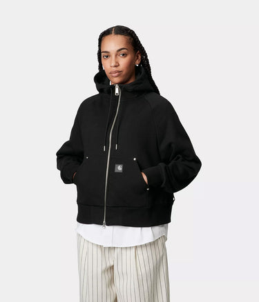 CARHARTT WIP WOMENS HOODED ELDON SWEATSHIRT JACKET I034374 SCHWARZ - Shoelosophy
