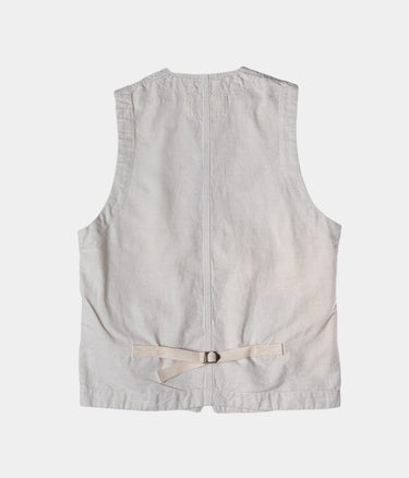 CHESAPEAKE'S WORK VEST LINEN ST. MITCHELL IVORY MEN'S VEST - Shoelosophy