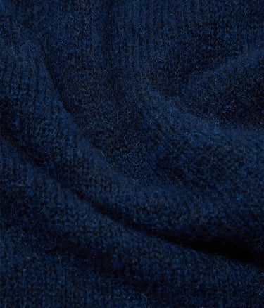 UNIVERSAL WORKS LYON CREW PULL 33457 ALPAGA KNIT NAVY - Shoelosophy
