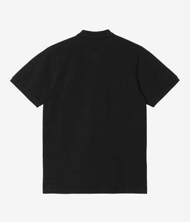 CARHARTT WIP CHASE PIQUE POLO I023807 BLACK - Shoelosophy
