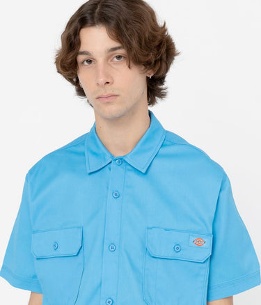 DICKIES MADRAS SHIRT AZURBLAU - Shoelosophy