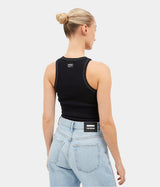 DR DENIM AMELIE TOP CONTRAST BLACK - Shoelosophy