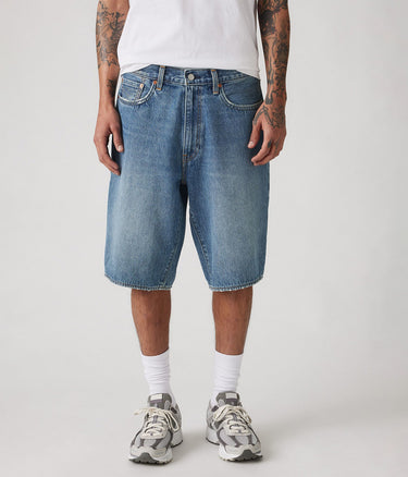 LEVI'S 478 BAGGY SHORTS 001JM-0000 BLUE STONE WASHED JORTS MAN - Shoelosophy