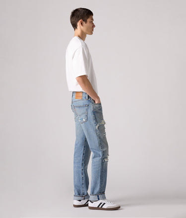 LEVI'S 501 ORIGINAL SELVEDGE DENIM 00501-3736 TURQUOISE RIVET HERREN SELVE JEANS - Shoelosophy