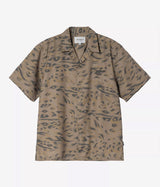 CARHARTT WIP TRAVON SHIRT I036808 DUCK FEATHER PRINT CYPRESS BLACK - Shoelosophy