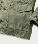 FILSON FIELD CUISER JACKET FMCPS0118 WASHED FATIGUE GREEN REVERSE SATEEN - Shoelosophy