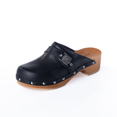 SCHOLL PESCURA CLOG 50 F32325 SCHWARZER HONIG, HERGESTELLT IN ITALIEN, DAMENSANDALE - Shoelosophy