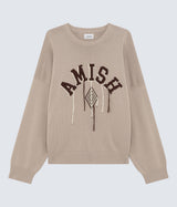 AMISH SUPPLIES CREW NECK GREY PULLOVER STONE WALNUT - Shoelosophy