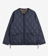 TAION UNISEX MILITARY W-ZIP CREW NECK DOWN JACKET DARK NAVY - Shoelosophy