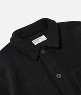 UNIVERSAL WORKS FIELD JACKET 00017 WOOL FLEECE BLACK - Shoelosophy