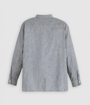 LEVI'S BLUE TAB RELAXED BUTTON DOWN SHIRT 001LI-0002 MICRO PLAID WHITE NAVY - Shoelosophy