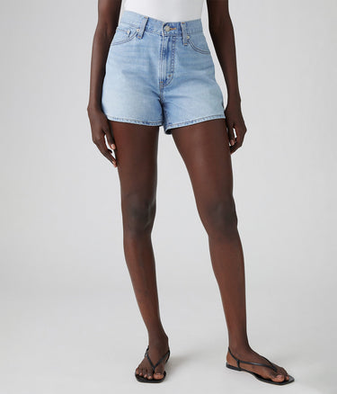 LEVI'S WOMENS 80S MOM SHORTS A4695-0015 BLUE STONE WASHED - Shoelosophy