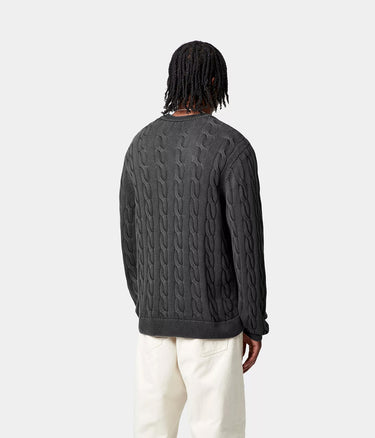 CARHARTT WIP CARTER SWEATER I035179 BLACK GARMENT DYED - Shoelosophy
