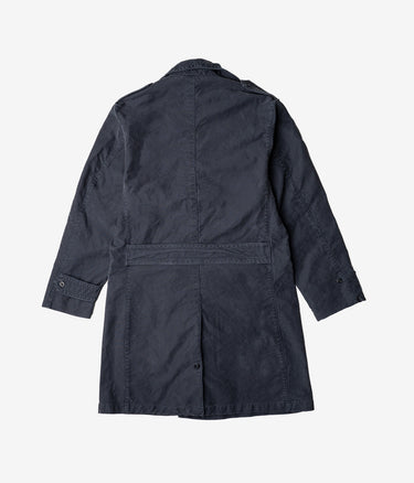 CHESAPEAKE'S JUNGLE CLOTH NAVAL OFFICER TRENCH COAT NAVY BLUE - Shoelosophy