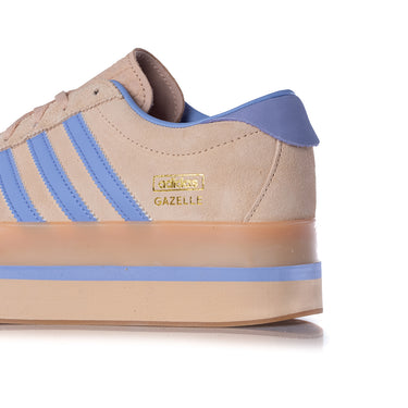 ADIDAS WOMENS GAZELLE STACK JS3927 HALO BLUE BEIGE - Shoelosophy
