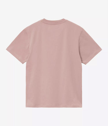 CARHARTT WIP WOMENS SCRIPT EMBROIDERY T-SHIRT I032293 GENTLE PINK - Shoelosophy