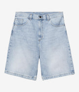 CARHARTT WIP BRANDON SHORT I037161 BLUE HEAVY WORN BLEACHED - Shoelosophy