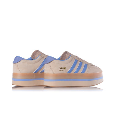 ADIDAS WOMENS GAZELLE STACK JS3927 HALO BLUE BEIGE - Shoelosophy
