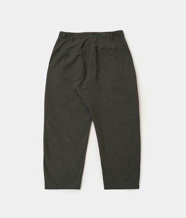UNIVERSAL WORKS DUTCH PANT P34028 TROPICAL SUITING OLIVE MARL - Shoelosophy