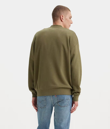 LEVI'S SWEATSHIRT CARDIGAN BURNT OLIVE - Shoelosophy