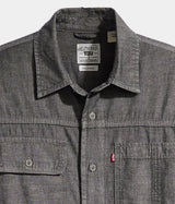 LEVI'S AUBURN WORKER SHIRT A7224-0002 RILEY BLACK CHAMBRAY - Shoelosophy