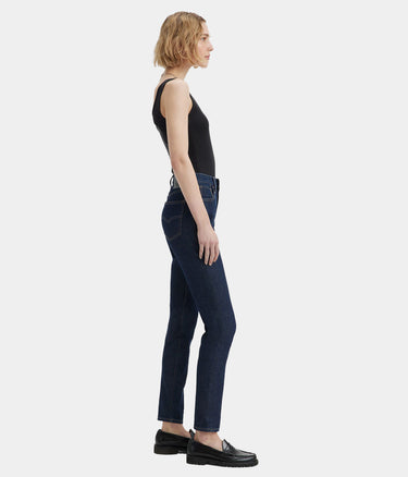 LEVI'S MADE OF JAPAN WOMENS HIGH RISE SLIM SELVEDGE DARK RINSED - Shoelosophy