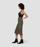 LEVI'S WOMENS CARGO MIDI SKIRT A7539-0003 OLIVE NIGHT - Shoelosophy