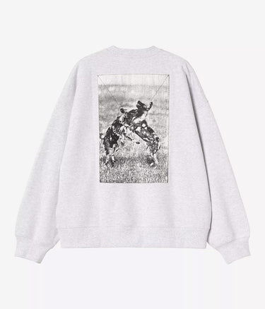 CARHARTT WIP NO PLAY SWEATSHIRT I035609 ASH HEATHER - Shoelosophy