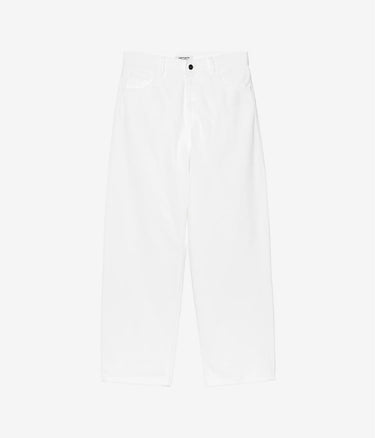 CARHARTT WIP WOMENS BRANDON PANT I035892 WHITE RINSED - Shoelosophy